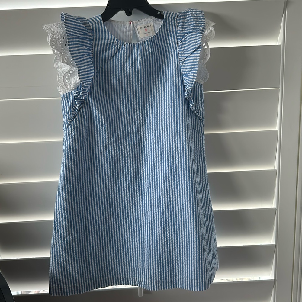 Crewcuts seersucker girls dress. Size 6